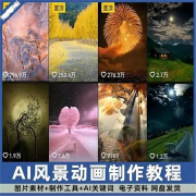 风景AI抖音静态生成动态图转短视频剪辑壁纸制作