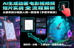 AI生成动画电影视频短片实战全流程解析，从剧本